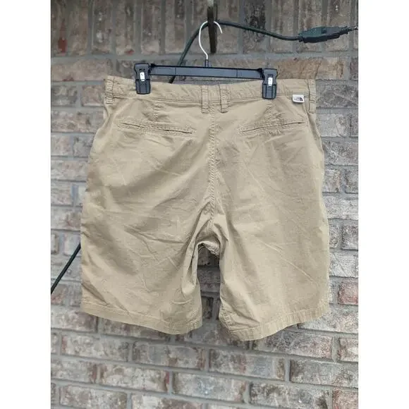 The North Face Men's Khaki Shorts 36 Cotton Blend Mesh Pockets Hiking Outdoor - Picture 2 of 5
